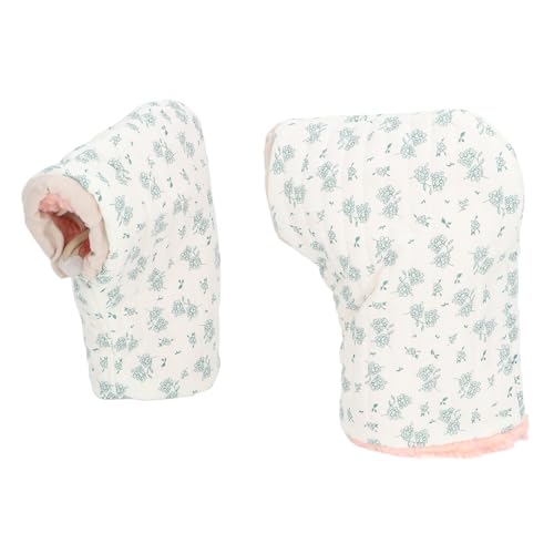 Luvas de Bicicleta Infantis Com Cordão Ajustável, Forro de Pelúcia Macio, Estampa Floral Fofa, Uso V