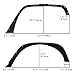 YITAMOTOR Flat Front & Rear Fender Flares Compatible with 2007-2018 Jeep Wrangler JK & JKU Unlimited(2/4 Doors), Off-Road Metal Steel Wheel Flares 4 PCS