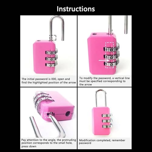 Cadenas de sécurité pour bagages rouge B avec fermeture éclair et code