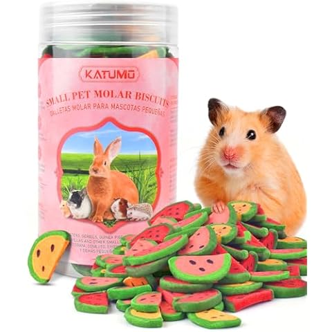 KATUMO Rabbit Chew Toys, 200g / 7oz Mixed Natural Timothy Hay Beet Pumpkin Carrot Chew Toys and Treats for Hamster, Chinchilla, Guinea Pig, Rabbit, Small Animals Molar Snacks Cover
