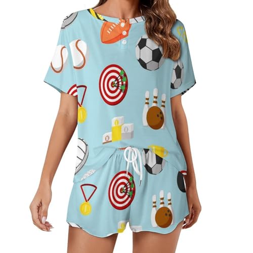 Pyjama football femme anti-transpirant à manches courtes pour été