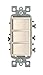 Leviton 1755-T 15 Amp, 120 Volt, Decora Single-Pole, AC Combination Switch, Commercial Grade, Non-Grounded, Light Almond