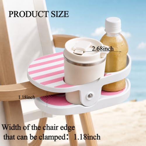 Clip-On Cup Holder for Beach Chair – Portable Drink Clamp with Secure Grip for Camping, Strollers, and Umbrellas