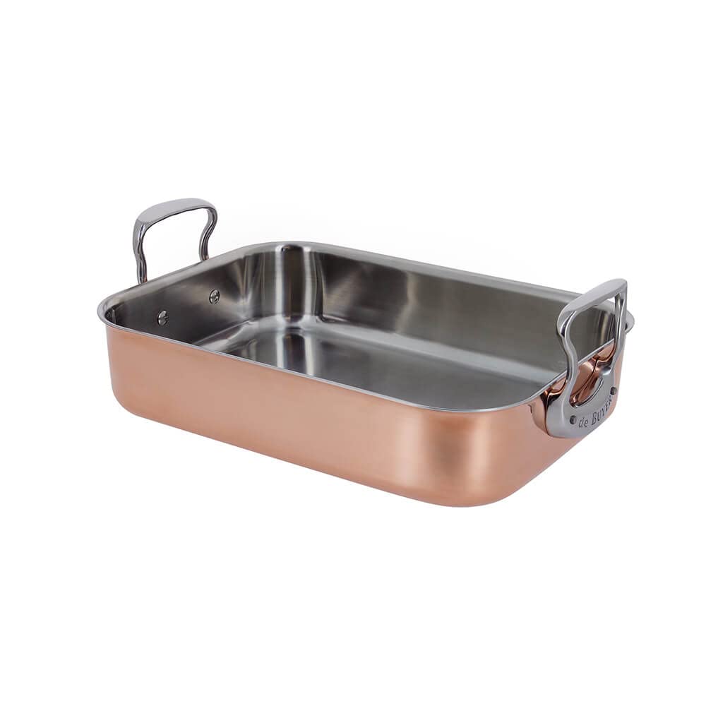 Plat a rotir cuivre trimetal pour ne plus jamais rater vos cuissons