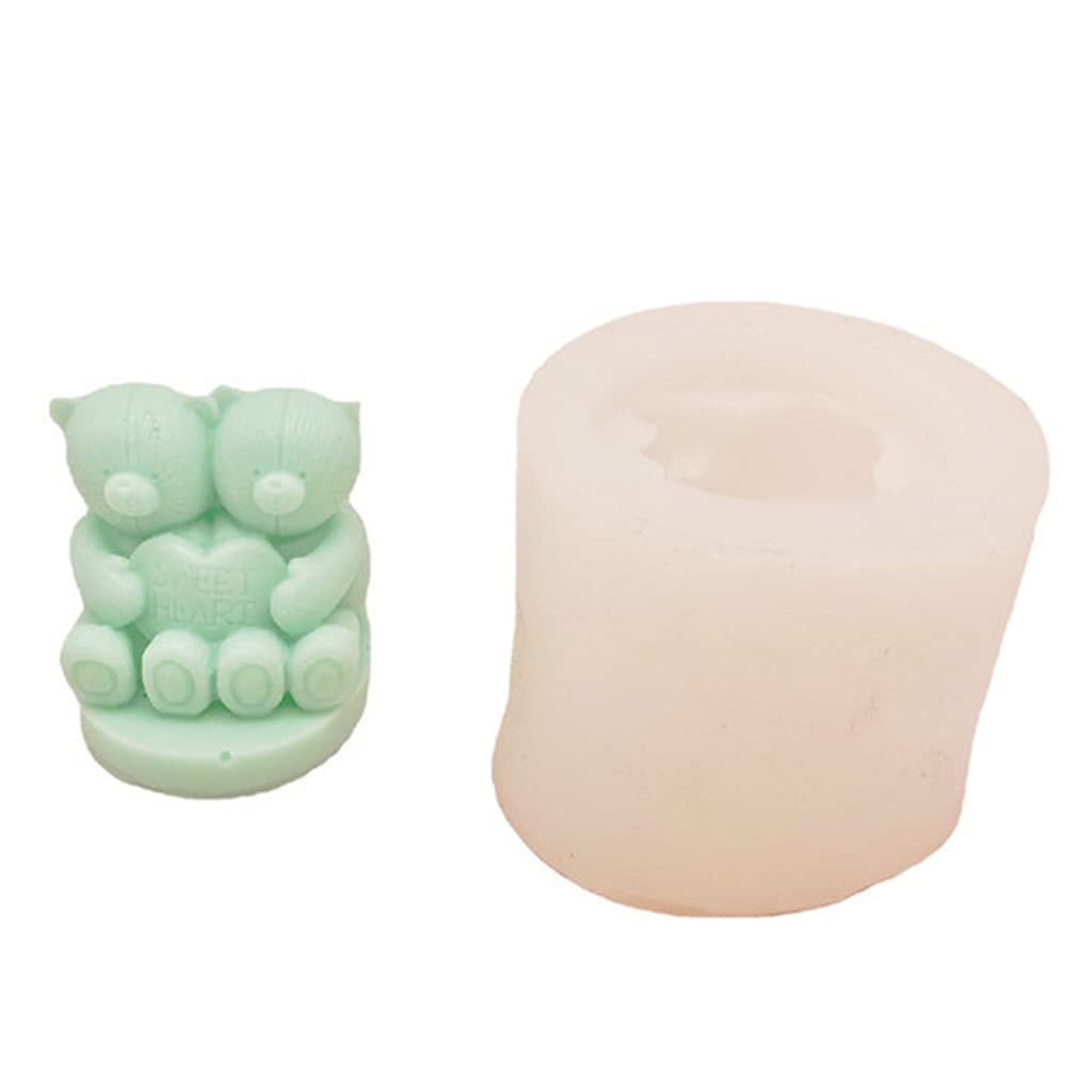 MALSSE Bear Designs Silicones Molds Chocolate Molds Baking Home Dessert Silicones Texture for Fondant Crafting Soap