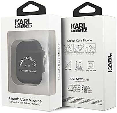 KARL LAGERFELD Lagerfeld KLACA2SILRSGBK Case for AirPods Silicone RSG Black - Image 4