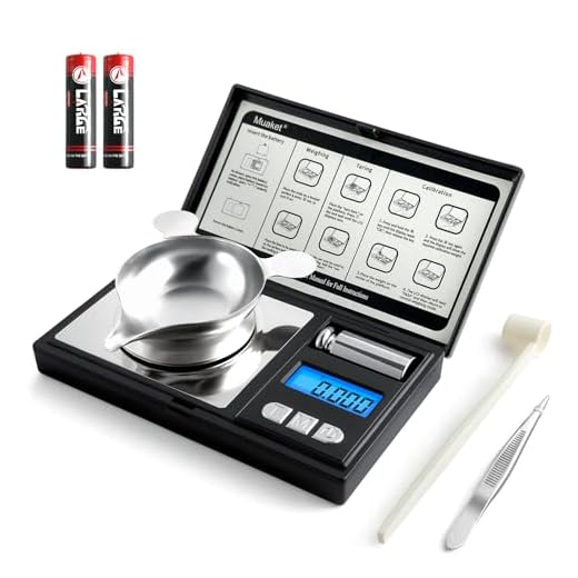 Muaket 50g/0,001g Precisieweegschaal, Milligramweegschaal, MG-weegschaal met Kalibratiegewichten Digitale Weegschaal voor Het Wegen van Poeders, Sieraden, Medicijnen, met Pincet en Weegschaal, Zwart