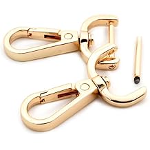 Detachable Swivel Hooks Snap Hook, 4 PCS for purses Push Gate Lobster Clasps Fashion Clips Purse Making Gold,1"