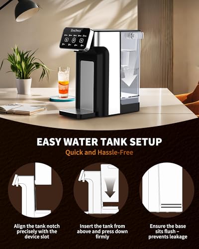 ZACHVO Instant Hot Water Dispenser KEI906 – 2600W One Cup Hot Water Dispenser, Energy-Efficient, Customisable Temperature & Volume, Child Lock, 3L Tank, BRITA Filter Compatible (Filter Included) - Image 11