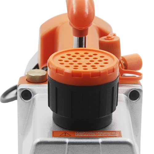 Bomba de vacío rotativa de doble etapa, 1/2 HP, 5 CFM, para aire acondicionado, conexiones 1/4" y 3/8" SAE macho, 110 V miniatura 3