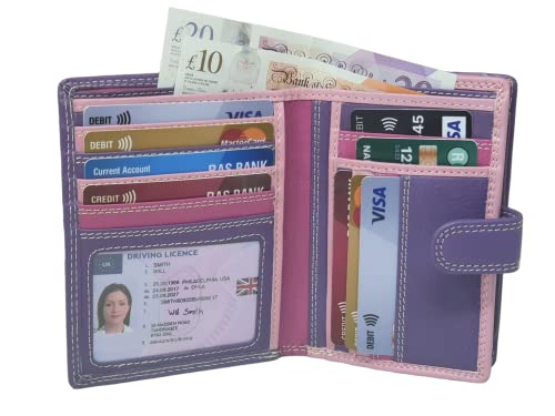 Women's Leather Multi Credit Card Holder Palm Wallet Purse2