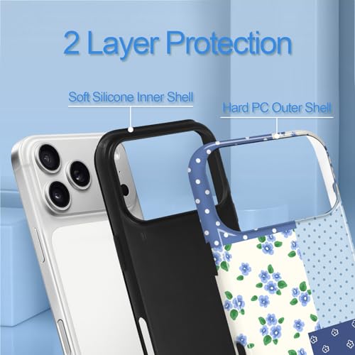 Coque iPhone 17 Pro Max antichoc motif patchwork floral compatible MagSafe SOKAD