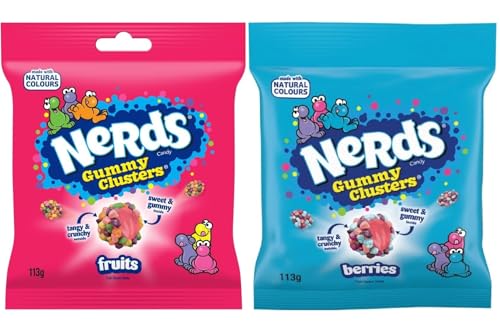 Nerds Gummy Clusters Mix XXL – 1x Very Berry & 1x Fruits je 113...