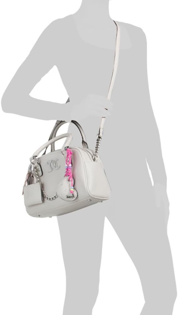 Juicy Couture Crossbody Juicify Satchel, 12x8 Inch, Adjustable Chain Strap, Zip Closure, Interior Pockets