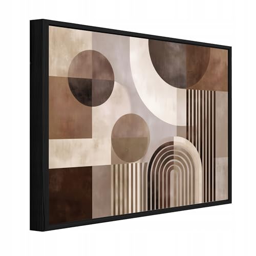 Tableau sur toile abstrait géométrique WallArena 60x40cm avec cadre noir