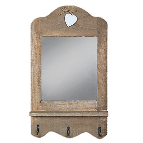 Shabby Chic Mirror Scalloped Mirror with three