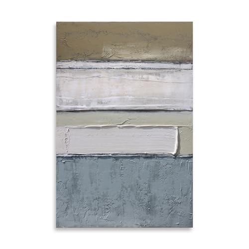 Large Size Abstract 3D Plaster Texture Painting Wall Art, 32x48inch