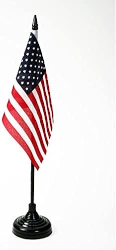 Miniatura 229 de Bandera de mesa Colombia 5'' x 8'' - Bandera de escritorio colombiana 8.3 x 5.5 in - Barra y base de plástico negro - AZ FLAG