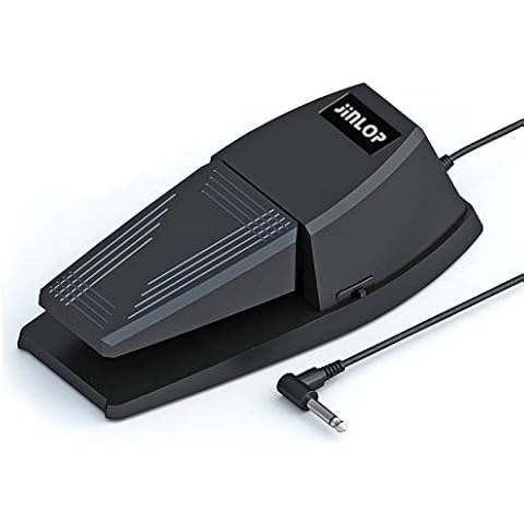 Jinlop Sustain Pedal，Keyboard Piano Pedal with Polarity Switch for Electronic Keyboards，Digital Pianos， MIDI Keyboards and More Cover