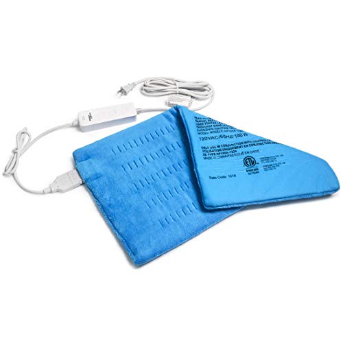 GOQOTOMO Large Electric Heating Pad for Back Pain and Cramps Relief -XL [12"x24"] - Ultra-Soft Heat Pad with Moist & Dry Heat Therapy Options - Auto Shut Off - Hot Heated Pad by-HB003