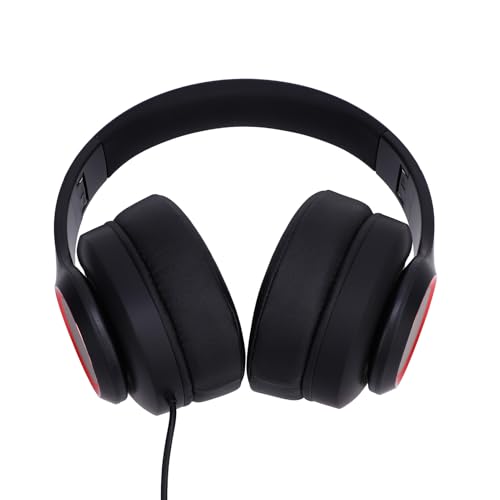 Casque de studio supra-auriculaire noir pliable avec un bandeau réglable