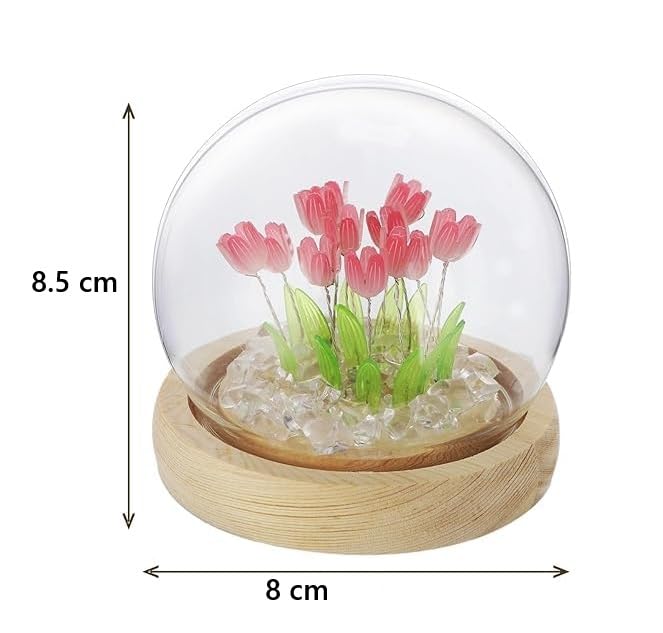 Image of XERGY Tulip Night Light LED Decoration Lamp,Glass Artificial Tulips Bedroom Flower Table Lamp,Birthday Mothers Day Gifts for Girlfriend Mom Women Wife Sister Girls, 10 Flowers (Pink)