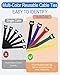 Reusable Cable Ties (120 Pack, 6 Inch) - Hook and Loop Cord Organizer Straps for Wire Management - Multi-Color Adjustable Wire Wraps for for Electronics, PC & Office Desk Organization