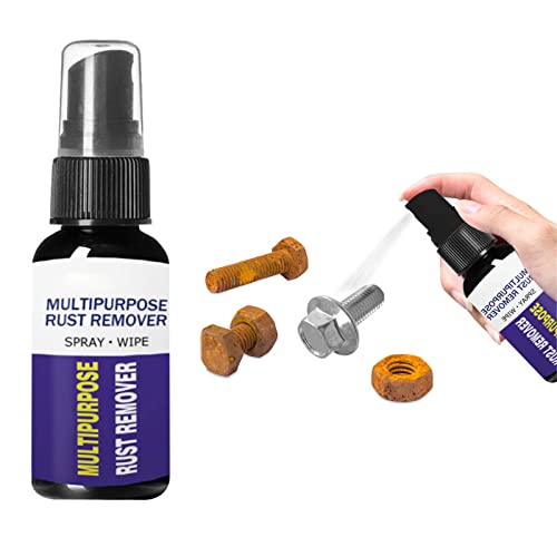 Rust Remover Spray, Multi-Purpose Rust Remover Spray, Anti Rust Inhibitor Derusting Spray, Car Maintenance Cleaning Spray, Spray Rust Removal Agent for Bright Metal Strip for Car Detailing (50ML)