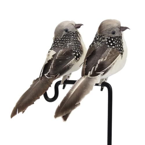 piercing 2PCS Artificial Birds for Decoration, Artificial Birds, Sparrow with Clip for Garden and Indoor Décor