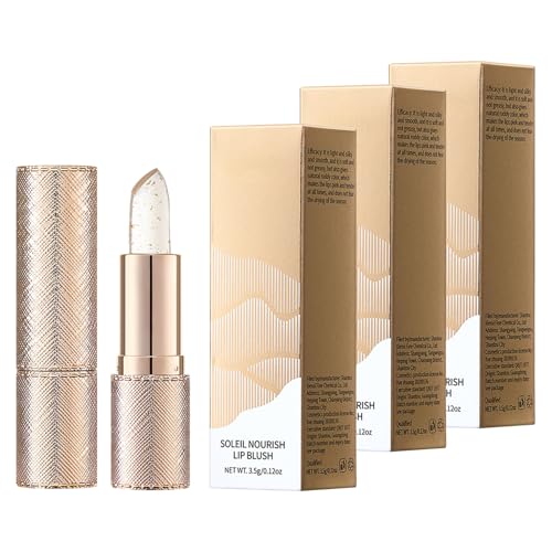 Lápiz labial que cambia de color, lápiz labial ajustable que cambia de color, bálsamo labial hidratante, brillo labial nutritivo de larga duración (3 piezas)