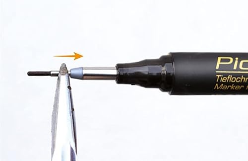 Miniatura 5 de Pica Rotulador rojo tinta para agujeros profundos punta fina de precisión 150-40