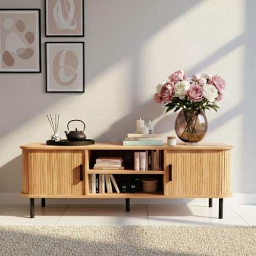 EDAXO TV-Schrank SCAVA, geriffelt, 140 x 40 x 46 cm