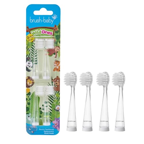 Brush-Baby WildOnes Replacement Brush Heads (for Ages 0-10 Years) Pack of 4