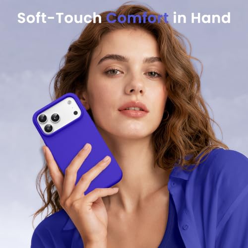 GONEZ Magnetic for iPhone 17 Pro Case, [Compatible with MagSafe] Anti-Scratch Microfiber Lining & Screen Protector, Silicone Camera Control, Shockproof Slim Phone Cover 6.3 inch, Cobalt Blue by GONEZ - Used condition - Image 6