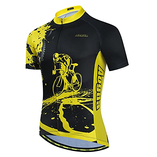 Aogda Cycling Jerseys Men Bike Shirts Team Biking Tops Bicycle ...