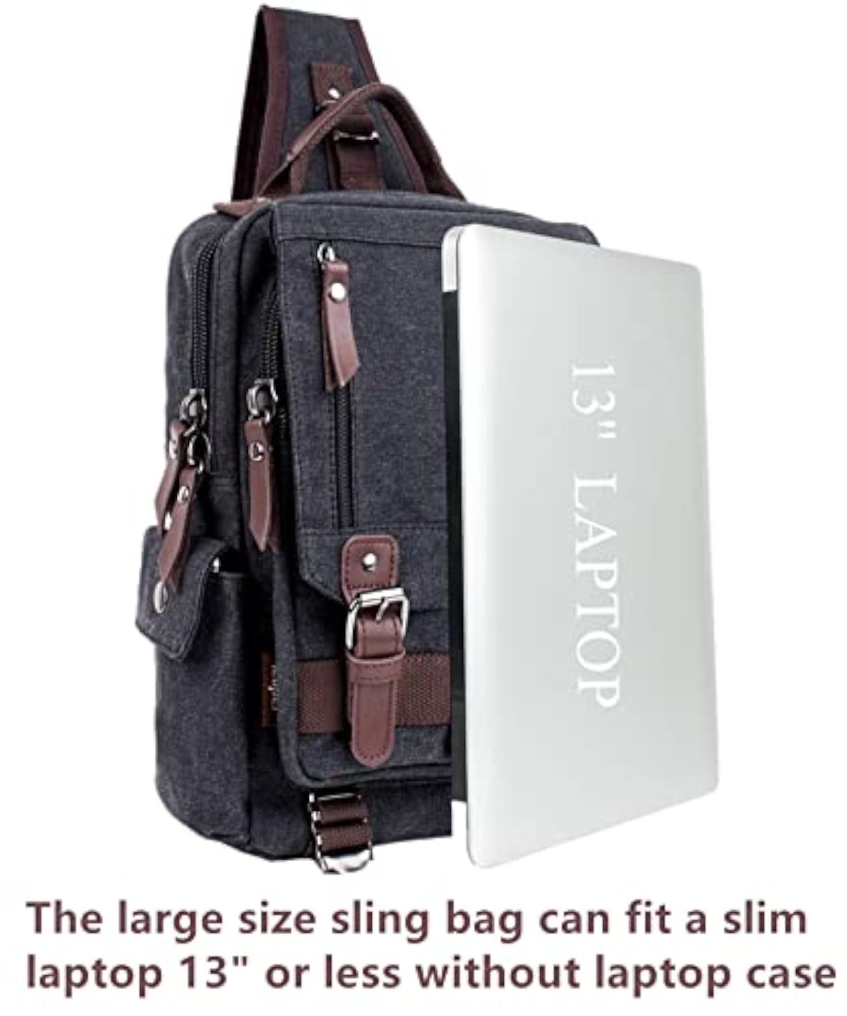 Canvas One Strap Sling Cross Body Messenger Bag