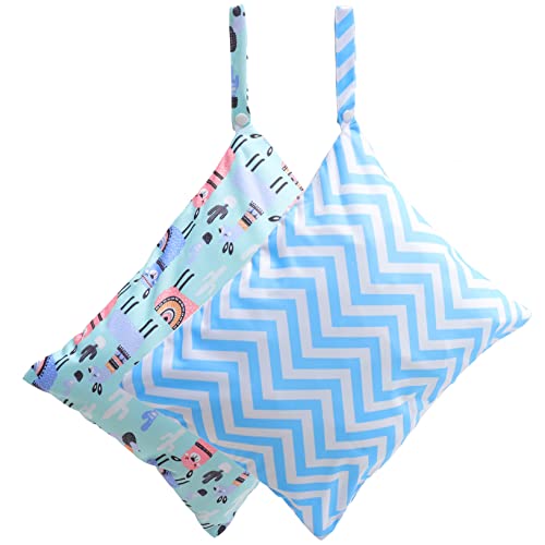 DOITOOL 2 Bolsas Secas O Bolsas De Almacenamiento De Yoga para Pañales Organizador con Cremallera para Bolsillos Servilletas Ropa Sucia con Cremallera Guardería Playa Artículos