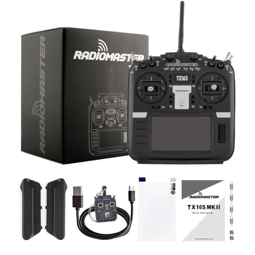HTLNUZD RadioMaster TX16S MKII V4.0 RC Transmitter with Hall Gimbals ELRS 2.4G Wireless System, FCC Versions Includes Supports EDGETX & OPENTX Firmware for Drone/Radio Control Models