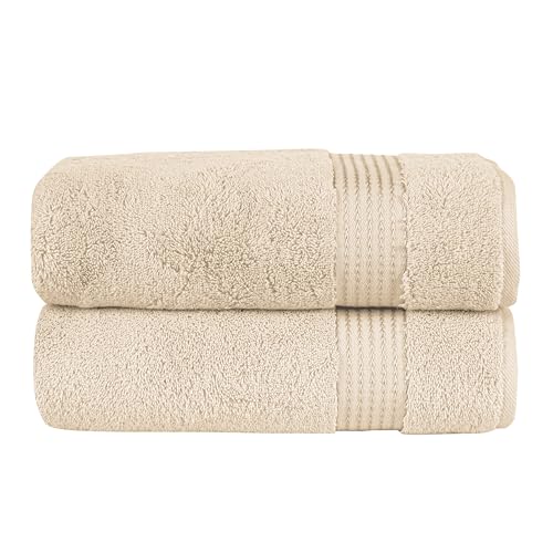 Elegant Turkish Cotton Bath Towel Set – 2 Pack Ivory