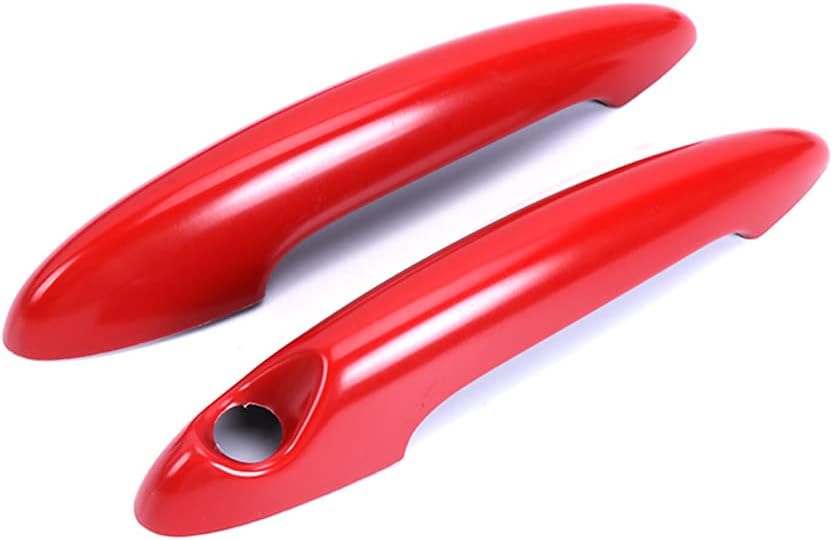 Glossy Car Door Handle Cover Caps Sticker for Mini Cooper R50 R52 R53 R55 R56 R57 R58 R59 R60 R61 Outter Cover Trim (Union Jack Red/Blue, 2 Doors/Front of 4 Doors)