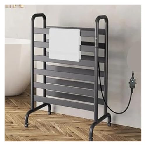 Porte-serviettes chauffant autoportant blanc 220V avec minuterie intégrée - 6