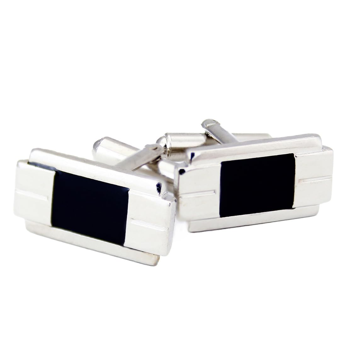 Kavove Elegance Echelon Black, Silver Cufflinks (B0CQG623N5) Amazon Price History, Amazon Price Tracker