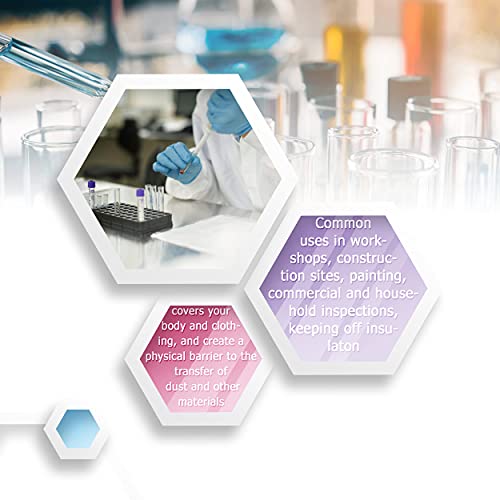 Amz Medical Supply Disposable Lab Coats For Adults Xl, White Disposable Lab Coat Knee Length 10 Pack, 50 Gsm Pp Lab Coat Men And Women, Medical Ppe Coat With Folded Collar, Knit Wrists, 3 Pockets #TOP4