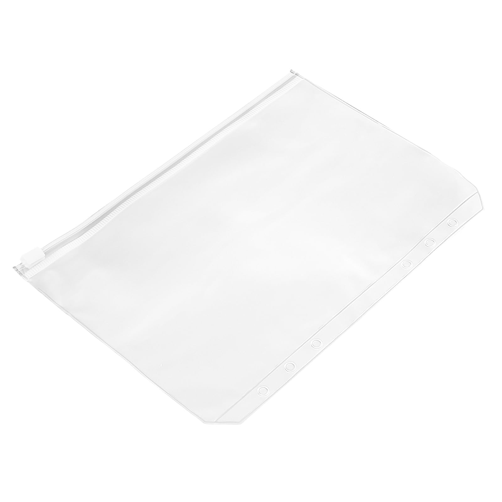 50 Stück Binder Taschen A5, Dokumententasche A5 zum Abheften mit Reißverschluss, Dokumentenmappe Loseblattbeutel mit 6 Binderlöcher für Dokumente Organisieren