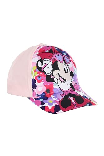 Disney Minnie Mouse Casquette de Baseball pour Fille, Chapeau Classique Motif Floral, Cadeau pour Fille | Rose