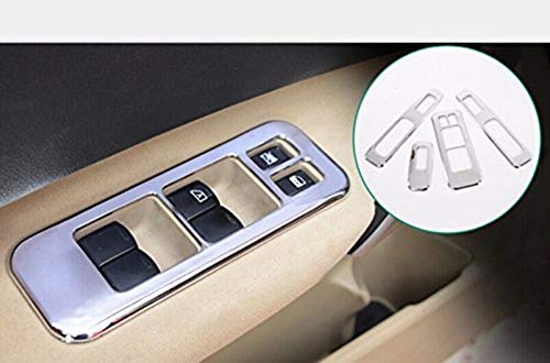 Yueng Ajuste de la Cubierta del Marco del regulador del Interruptor de la elevación de la Ventana del ABS para el Paquete 4 del Coche