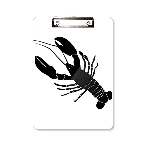 Porte-bloc motif crevettes noires A4 support écriture illustration marine