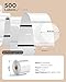 MUNBYN 2 Inch Transparent Round Thermal Label, Self-Adhesive Clear Waterproof Circle Sticker for Logo Design, Multipurpose Direct Thermal Labels, 500 Sheets/1 Roll