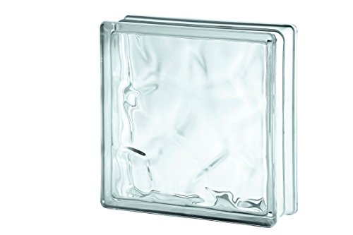 Bloque de vidrio Smart Wave Ondulado Transparente | cm 24x24x8 | Unidad de venta 1 caja de 4 pzas