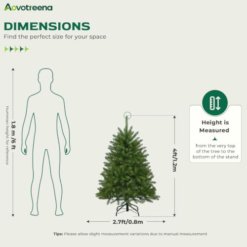 4ft Unlit Christmas Tree 436 PVC Tips for Small Space Decor - Image 3